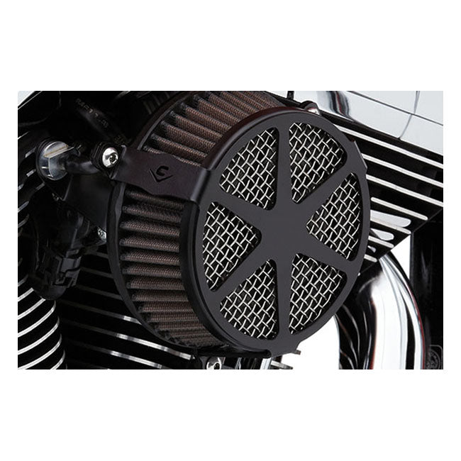 Cobra, Naked air cleaner kit. Spoke. Black — 01-15 Softail; 04-17 Dyna (Excl. 2017 FXDLS); 02-07 FLT/Touring (NU)