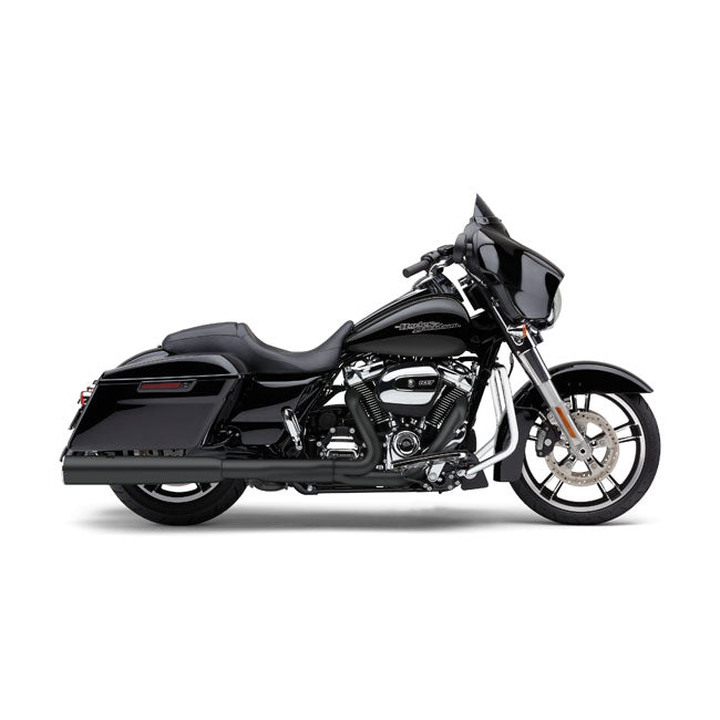Cobra, Powrflo 4-1/2" slip on mufflers. Black — 17-26 Touring (excl. Trikes). Requires disabling 2nd; down stream O2 sensor (s) of 20-up EU models