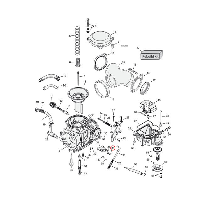 E-clip, accelerator pump lever