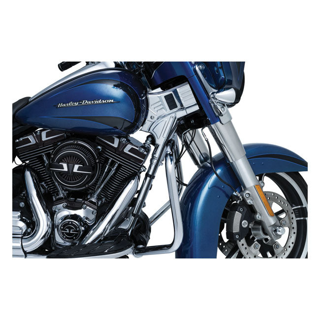 Kuryakyn, Touring deluxe frame neck cover. Chrome — 14-23 FLT/Touring (excl. Trikes)
