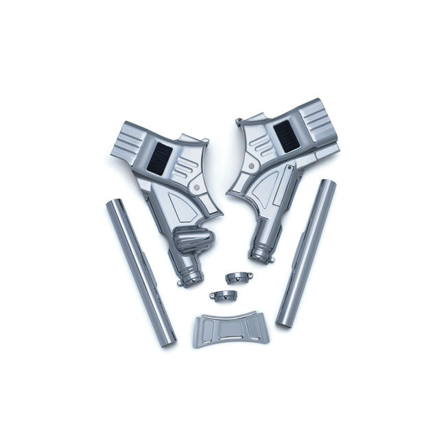 Kuryakyn, Touring deluxe frame neck cover. Chrome — 14-23 FLT/Touring (excl. Trikes)