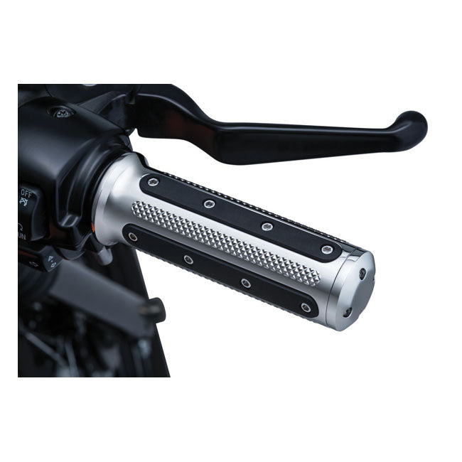 Kuryakyn, Heavy industry grips. Chrome — 81-22 H-D with dual throttle cables (Excl. Street) (NU)