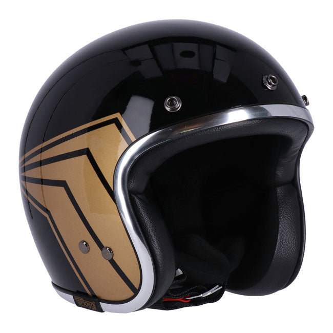 13 1/2 Skull bucket helmet gloss black
