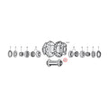 Hub spacer 4.448" white. Rear