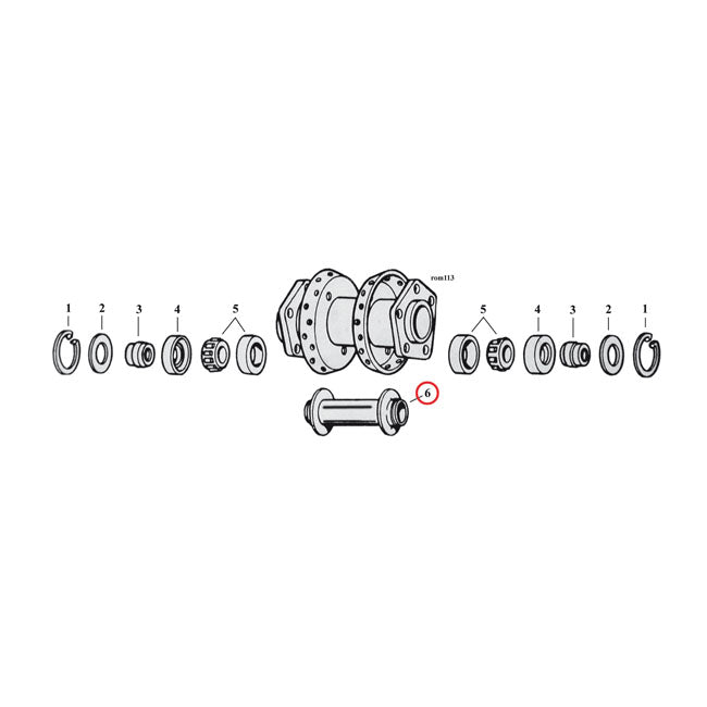 Hub spacer 4.448" white. Rear