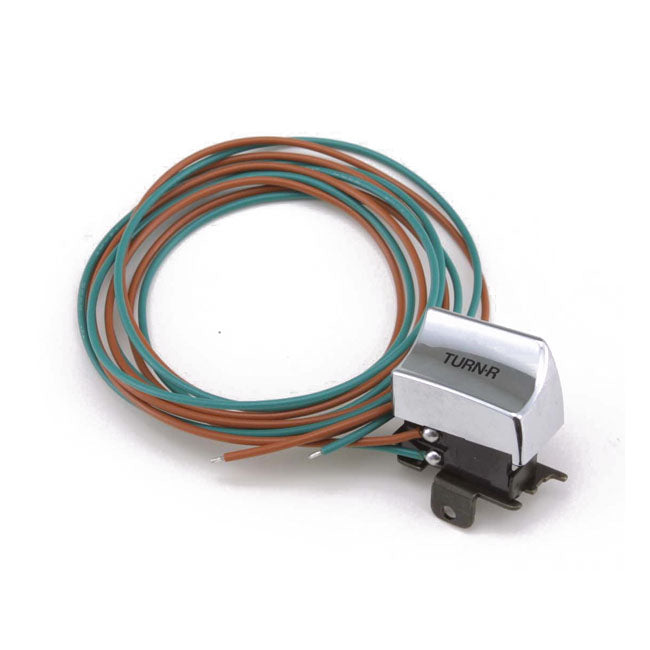 Right turn, handlebar switch. Chrome — 82-95 H-D (NU)