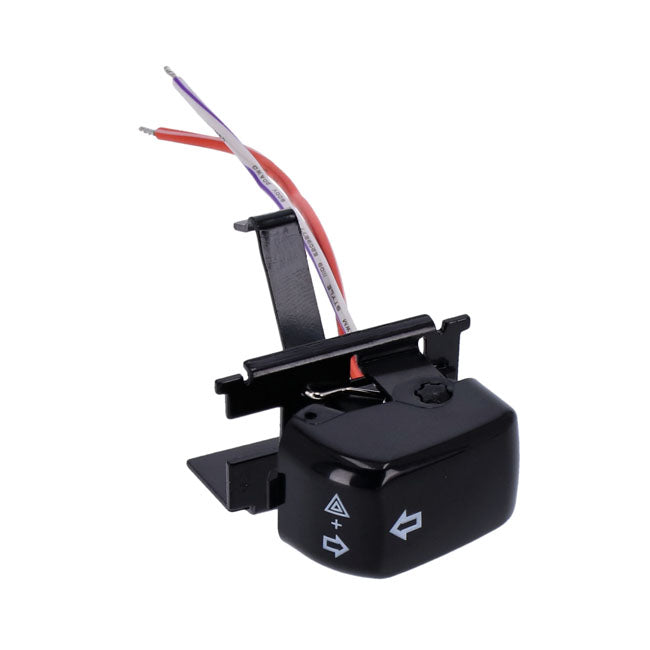Left turn, handlebar switch. Black — 96-99 all H-D (NU)
