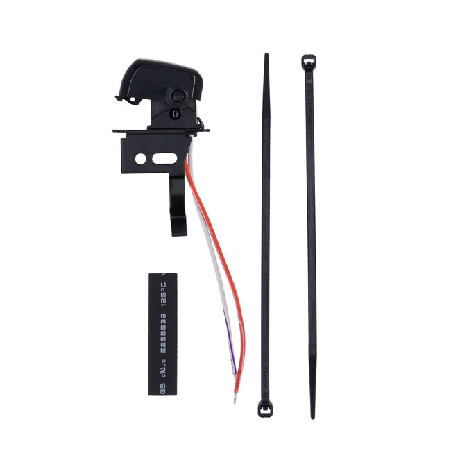 Left turn, handlebar switch. Black — 96-99 all H-D (NU)