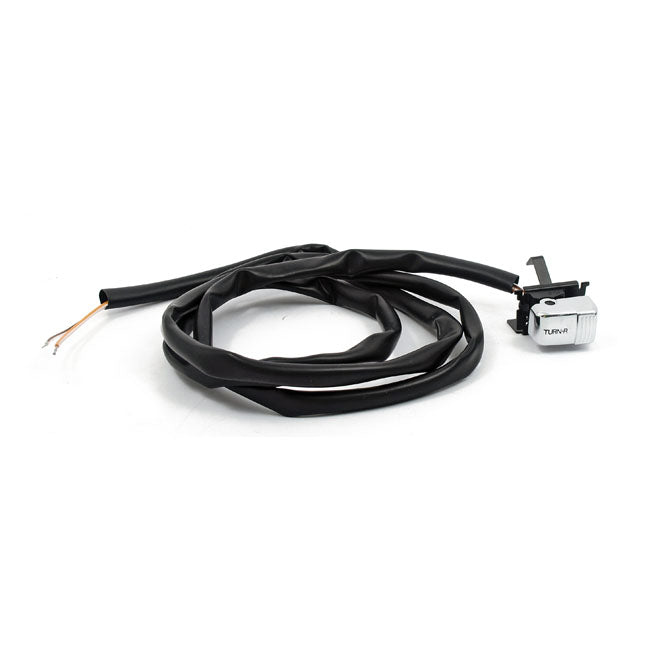 Right turn, handlebar switch. Chrome — 96-99 all H-D (NU)