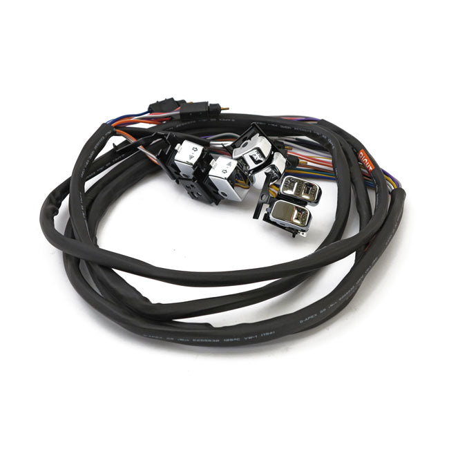Handlebar switch & wiring kit. Radio/Cruise. Chrome — 07-13 FLT/Touring (NU)