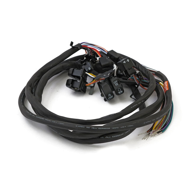 Handlebar switch & wiring kit. Radio/Cruise. LED. Black — 07-13 FLT/Touring (NU)
