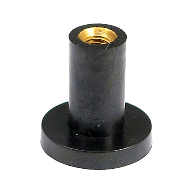 Neoprene well nut, 10/32 threaded — Multiple applications; amongst others: Windshield 80-82 FLT/Touring; 1998 Softail ignition module mount