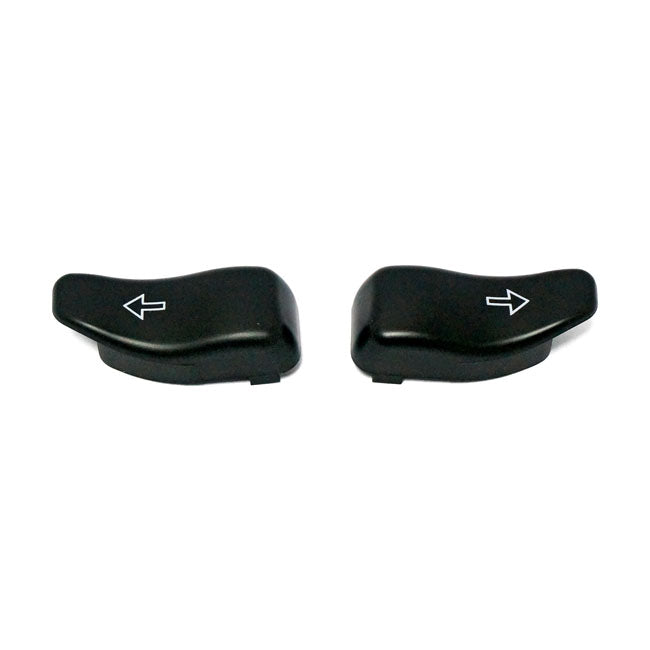 Turn signal switch extender cap set. Black — 19-20 FLHT Electra Glide Standard; 14-20 FLHR Road King; 15-20 FLRT Freewheeler Trike. (excl. CVO models)