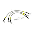 MCS by Goodridge brake line front, stainless clear coated — 09-13 VRSCF V-Rod Muscle (NU)