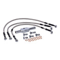 MCS by Goodridge brake line front, stainless clear coated — 91-92 FXDB Dyna Street Bob; 91-92 FXDC Dyna Super Glide Custom; 93-00 FXDL (Dyna Low Rider; 93-00 FXDS-CON Dyna Convertible (NU)
