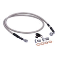 MCS by Goodridge brake line front, stainless clear coated — 96-05 FXD/I Dyna Super Glide; 2005 FXDC/I Dyna Super Glide Custom (NU)