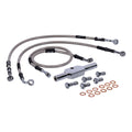 MCS by Goodridge brake line front, stainless clear coated — FLT/Touring: 94-07 FLHR/I; 99-07 FLHRC; 98-07 FLTR/I (NU)