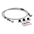 MCS by Goodridge brake line front, stainless clear coated — 97-03 FLSTS