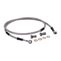 MCS by Goodridge brake line front, stainless clear coated — 00-07 Softail FXSTD Deuce (NU)