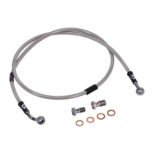 MCS by Goodridge brake line front, stainless clear coated — 96-03 XL1200 CLASSIC