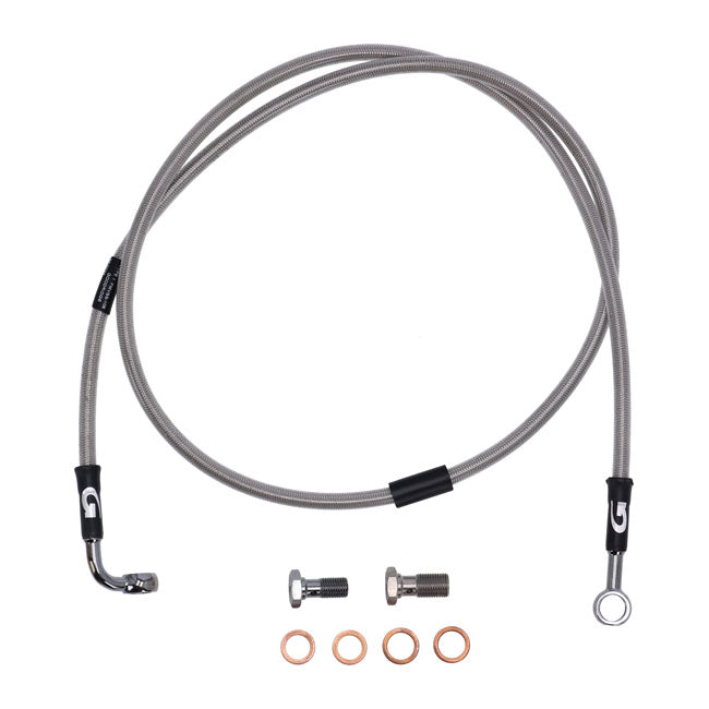 MCS by Goodridge brake line front, stainless clear coated — 96-03 XL1200 CLASSIC