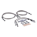 MCS by Goodridge brake line front, stainless clear coated — 08-13 FLHR/C Road King (ABS)