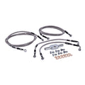 MCS by Goodridge brake line front, stainless clear coated — 09-13 FLT/Touring (excl. FLTR with ABS) (NU)