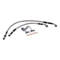 MCS by Goodridge brake line rear, stainless clear coated — 92-96 FLT/Touring (NU)