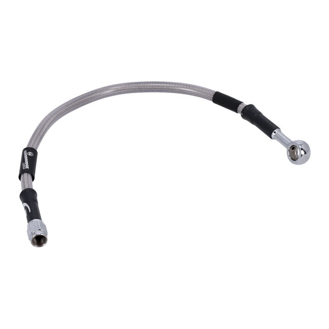 MCS by Goodridge brake line rear, stainless clear coated — 00-07 Dyna (NU)