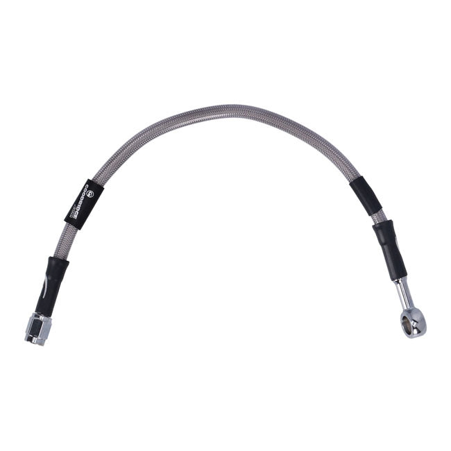 MCS by Goodridge brake line rear, stainless clear coated — 00-07 Dyna (NU)