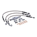 MCS by Goodridge brake line front, stainless clear coated — 04-13 XL883R Sportster Roadster; 04-09 XL1200R Sportster Roadster (NU)