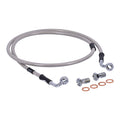 MCS by Goodridge brake line front, stainless clear coated — 05-10 XL883L Sportster Low; 11-13 XL883 Super Low; 06-11 XL1200L Sportster Low (NU)