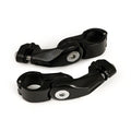 Engine guard, angled foot peg mount kit. short. Black