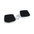 Mini floorboard kit. 4" long. Chrome