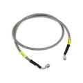 MCS by Goodridge brake line front, stainless clear coated — 10-14 FXDWG Dyna Wide Glide (NU)