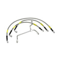 MCS by Goodridge brake line front, stainless clear coated — 14-16 FLHR Road King; 14-16 FLHX Street Glide (NU)