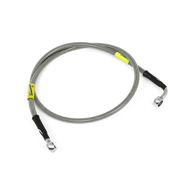 MCS by Goodridge brake line front. stainless clear coated