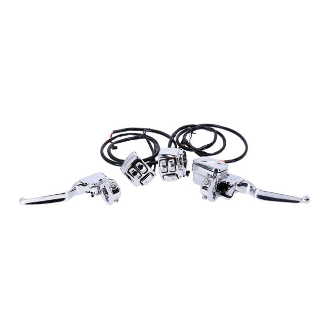 Handlebar control, switch & wiring kit. CAN-bus. Chrome