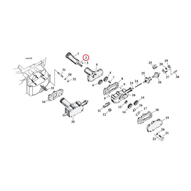 Roll pin. generator & oil pump XL