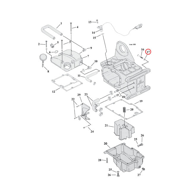 Hex bolt, flanged. transmission to engine