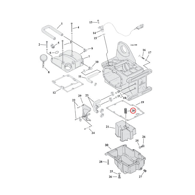 Spring, baffle oil pan