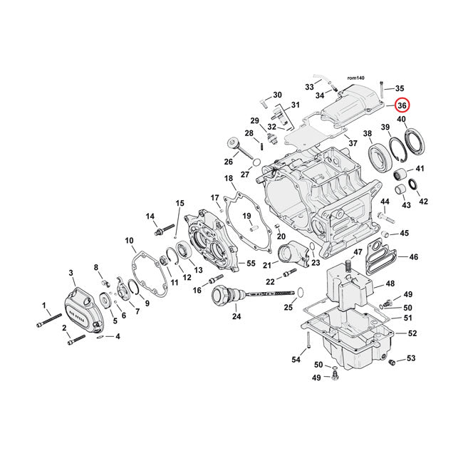 Transmission top cover. Chrome — 07-17 Softail; 06-17 Dyna; 07-16 FLT/Touring (NU)