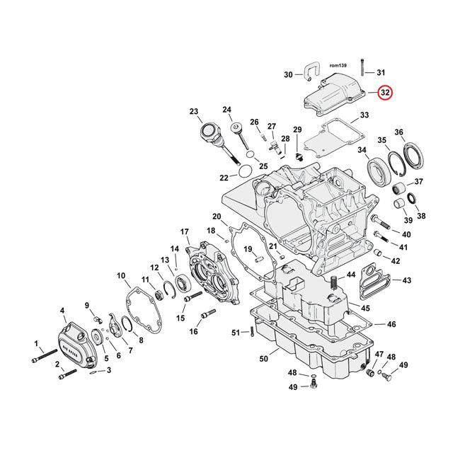 Transmission top cover. Chrome — 07-17 Softail; 06-17 Dyna; 07-16 FLT/Touring (NU)