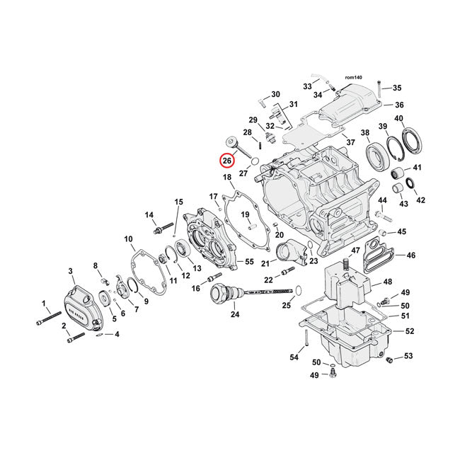 Transmission fill plug. round head