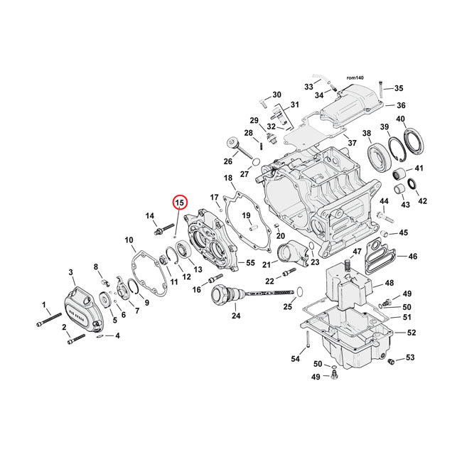 Dowel pin, transmission bearing housing / primary