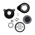 S&S, ''Air Stinger Stealth'' air cleaner kit. Teardrop, black — 08-16 FLT/Touring; 16-17 Softail with e-throttle (Excl. Tri-glide and CVO models) (NU)