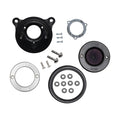 S&S, ''Air Stinger Stealth'' air cleaner kit. Alu trim ring — 00-15 Softail; 99-17 Dyna (Excl. 2017 FXDLS); 99-07 FLT/Touring. Bikes with CV carburetor & Delphi Elec. Fuel Injection (EFI) (Excl. e-throttle)