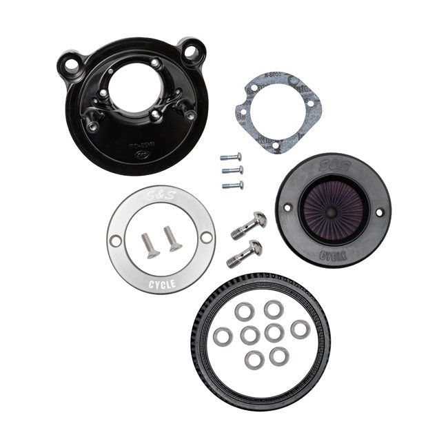 S&S, ''Air Stinger Stealth'' air cleaner kit. Alu trim ring — 07-22 XL Sportster