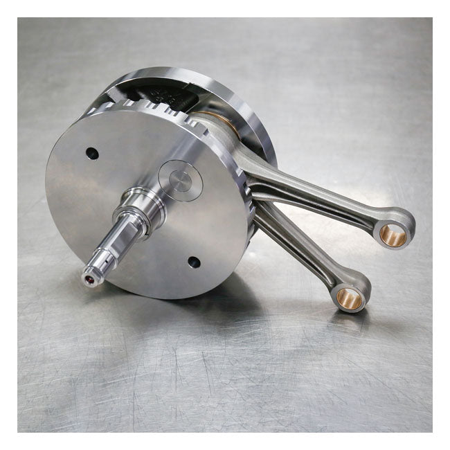 S&S, M8 4-5/8" stroker flywheel assembly — 18-26 Softail; 17-26 Touring (excl. 23-26 121" Touring). Requiring 4-5/8" flywheels.
