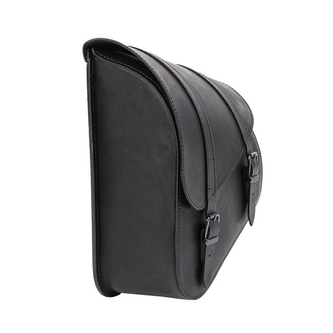 MCS, full leather swing arm bag left, 9 liter. Black — 18-25 Softail